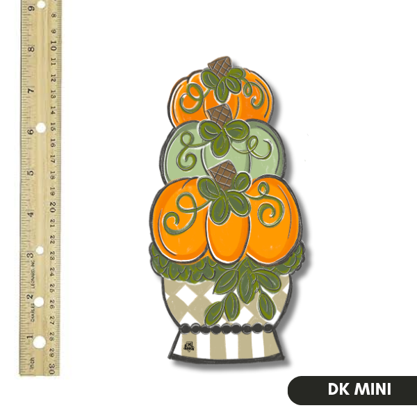 Tan Pumpkin Topiary Mini
