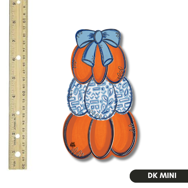 Blue and White 2026 Pumpkin Stack Mini