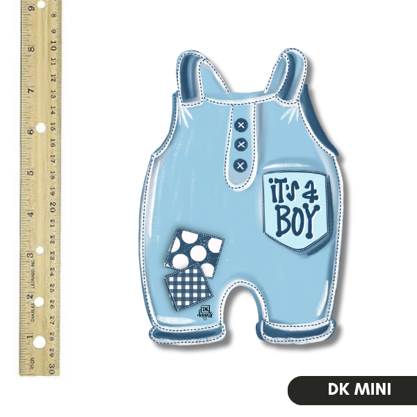 Blue Overalls It's a Boy Mini