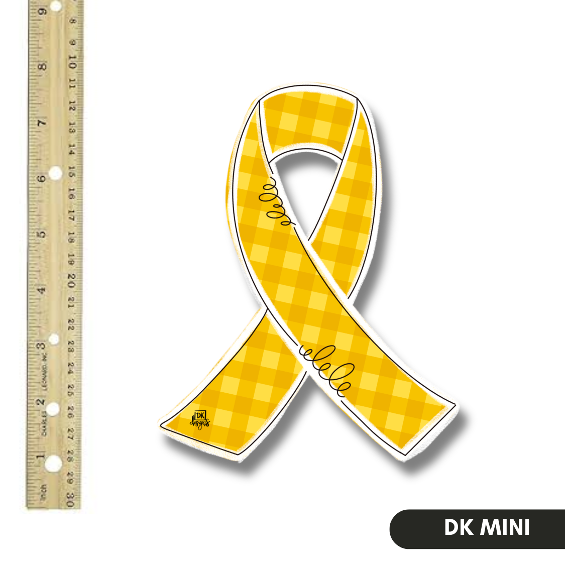 Gold Awareness Ribbon Mini