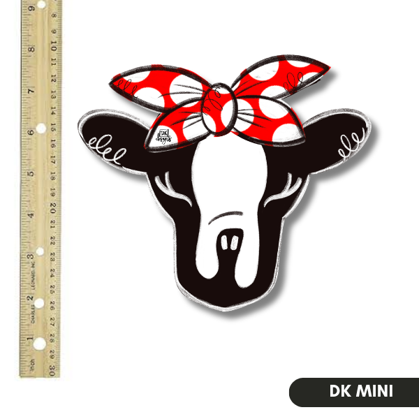 Cow Red Bow Mini