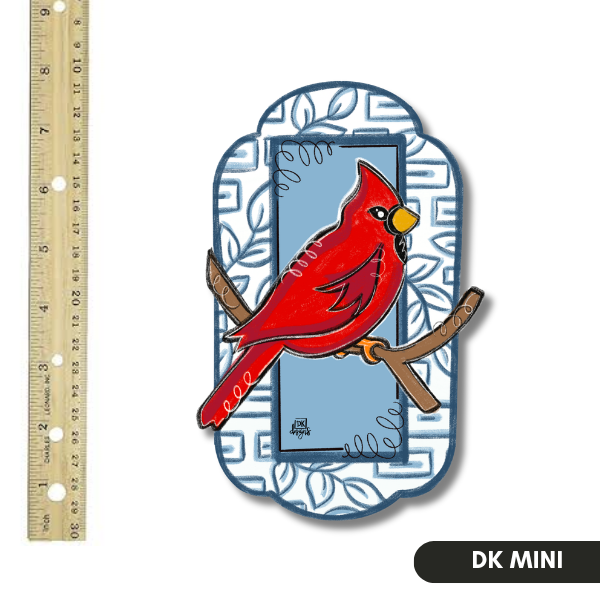 Blue and White Cardinal Mini
