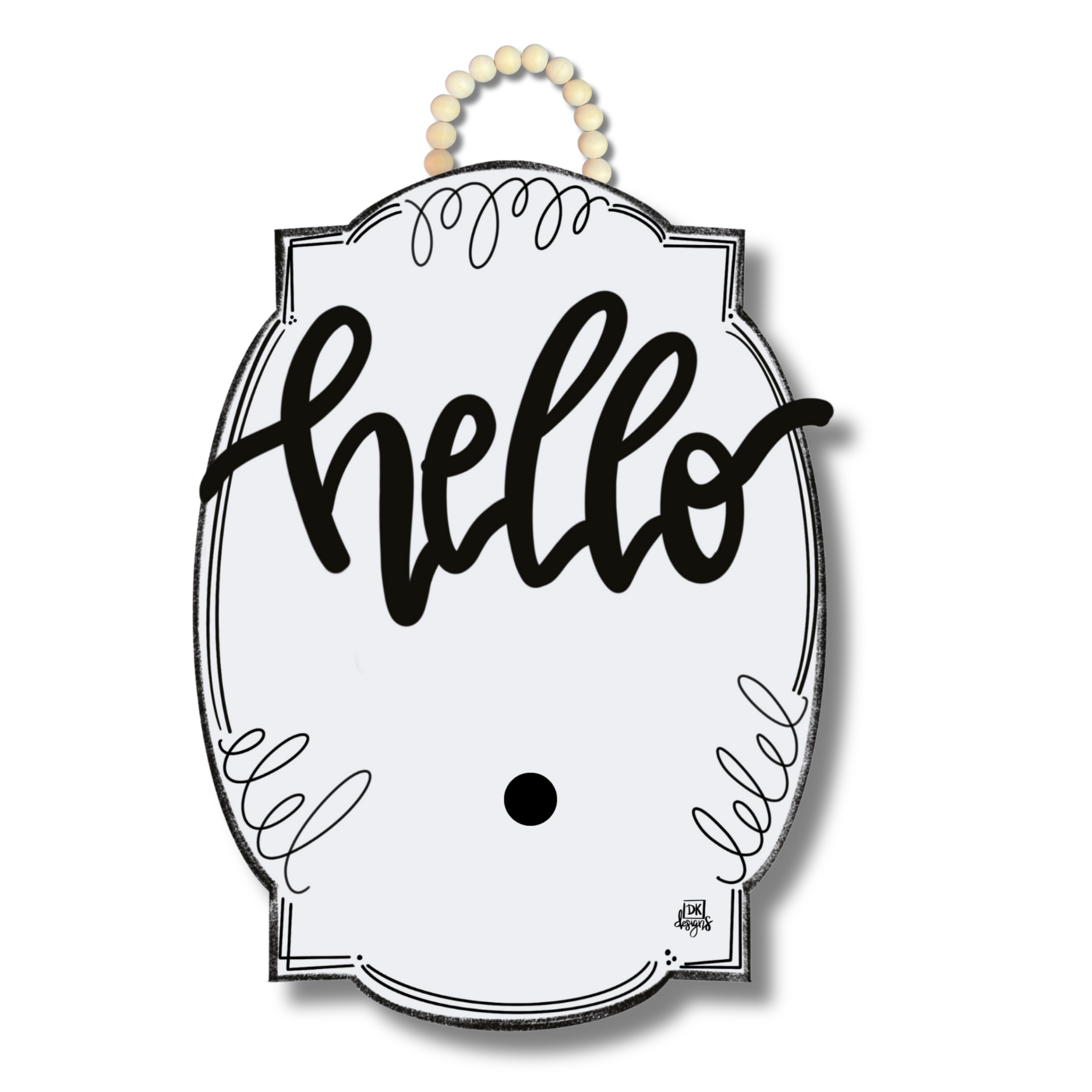 White Bloom "Hello" Hanger + Mini