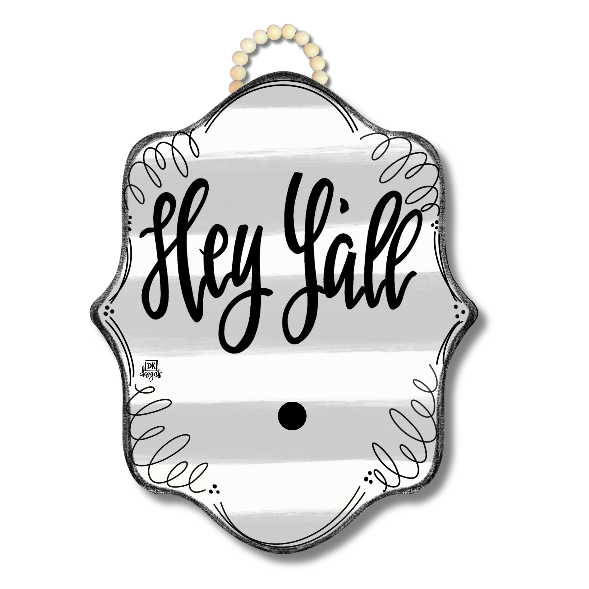 Stripe Bloom "Hey Y'all" Hanger + Mini