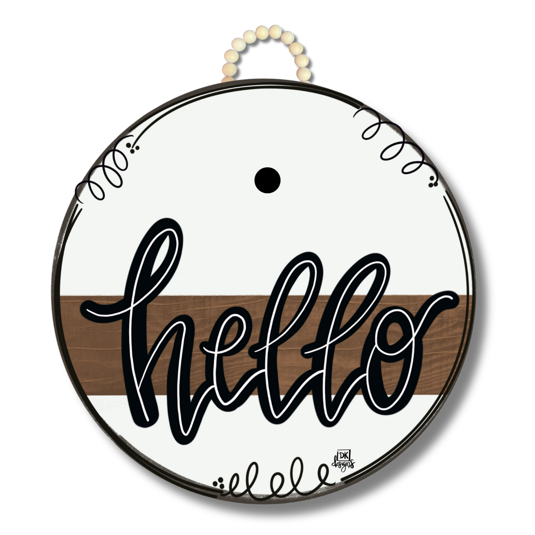 Stained Striped "Hello" Hanger + Mini