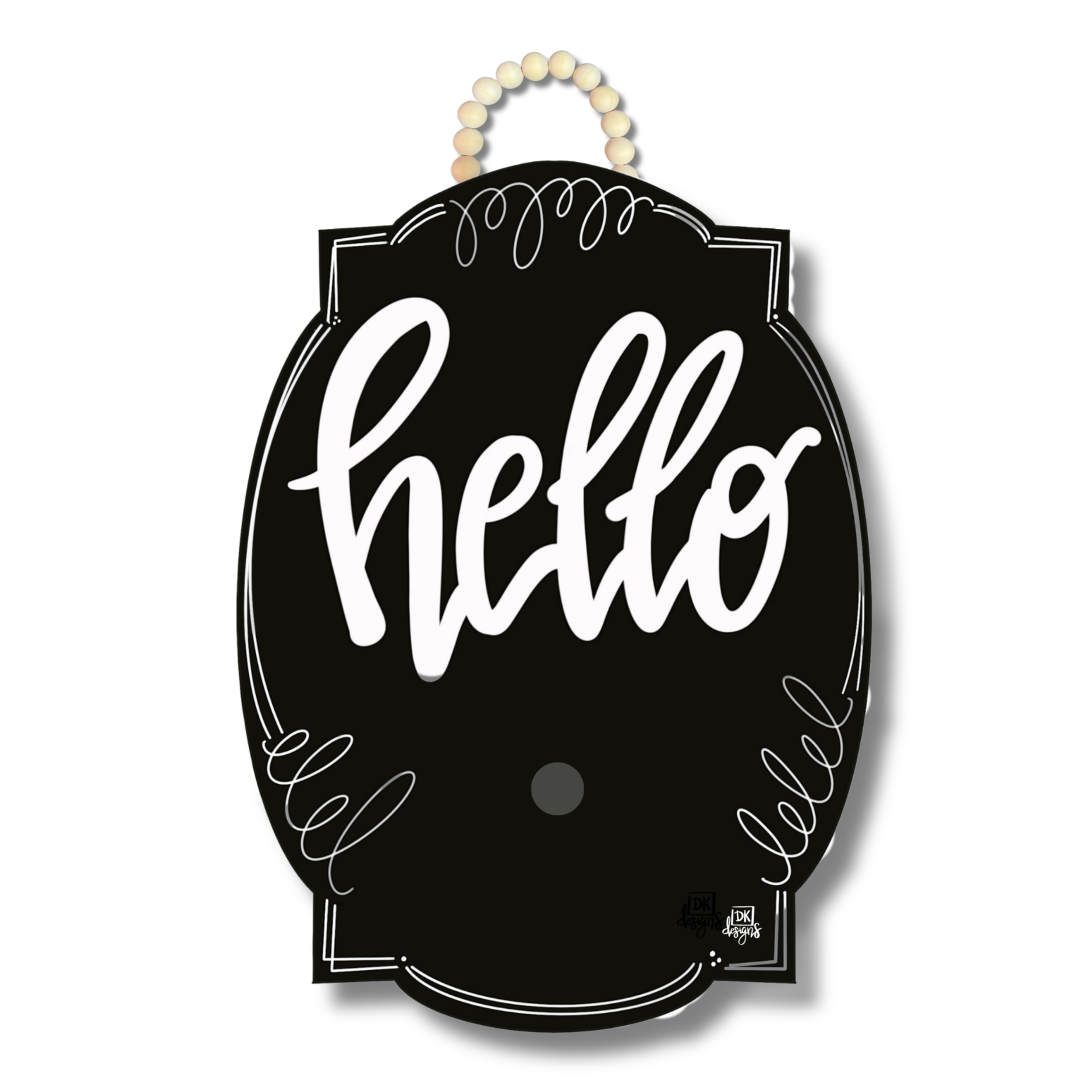Black Bloom "Hello" Hanger + Mini