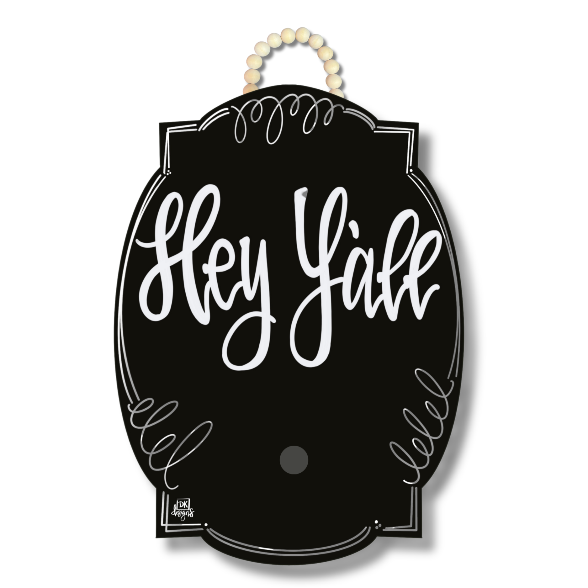 Black Bloom "Hey Y'all" Hanger + Mini