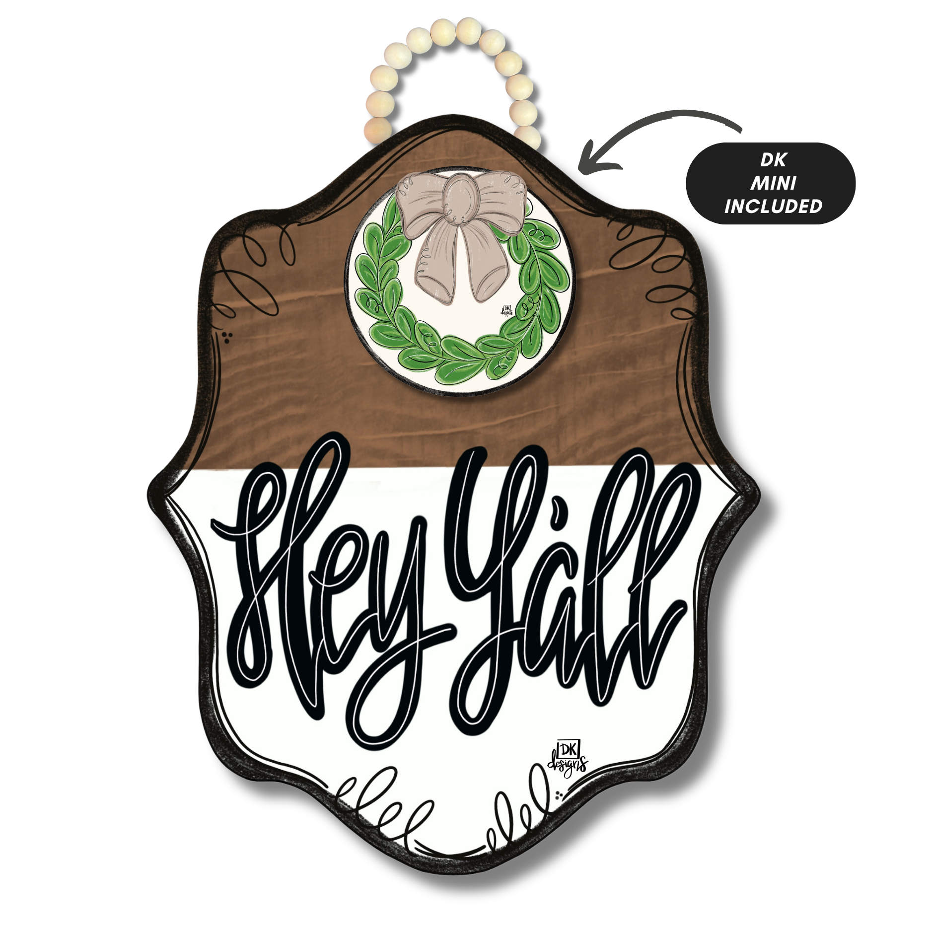 Stain Bloom Hey Y'all Hanger + Mini