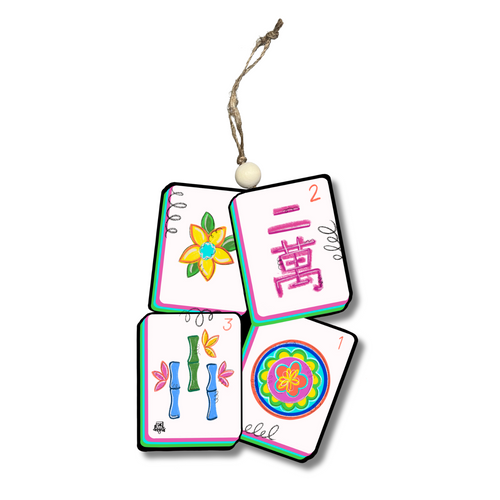Mahjong Ornament: ornament with Mahjong game pieces