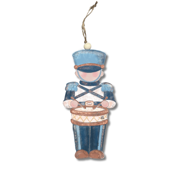 Navy and Gold Solider Ornament