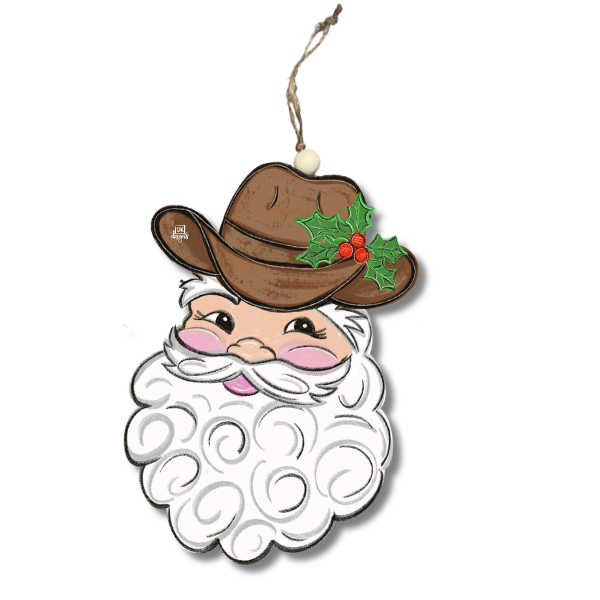 Cowboy Santa Ornament