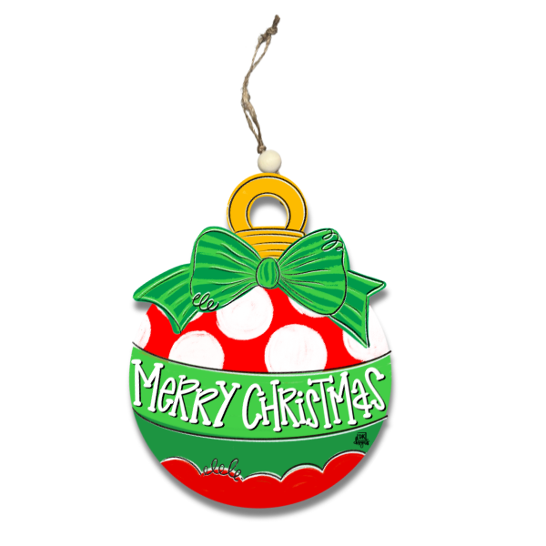 Red Dot Christmas Bulb Ornament