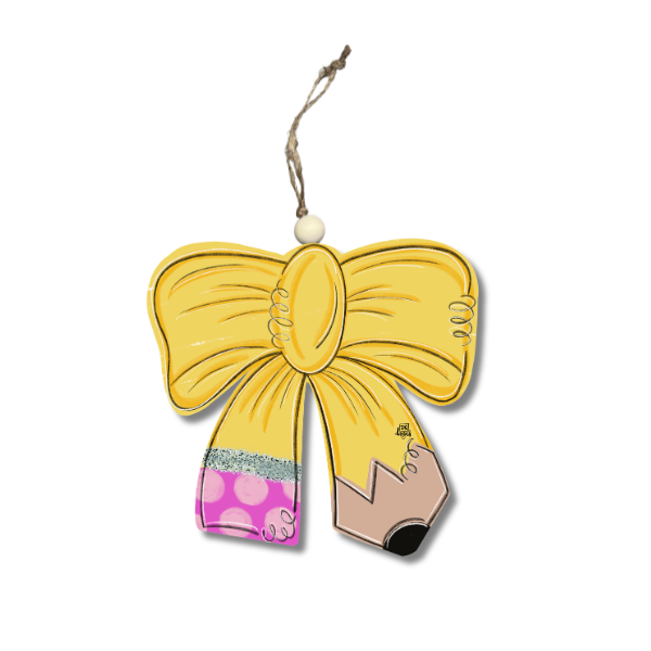 Pencil Bow Ornament