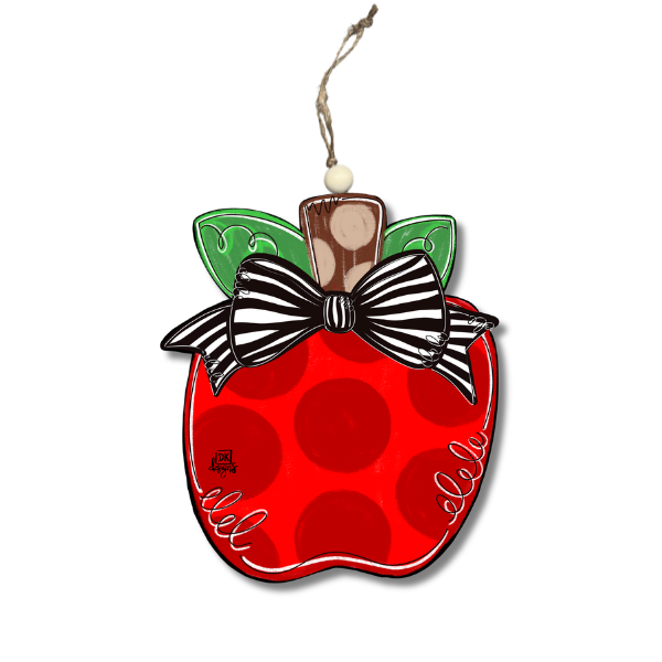 Apple Bow Ornament