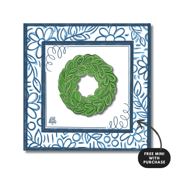 Mini Frame Blue and White