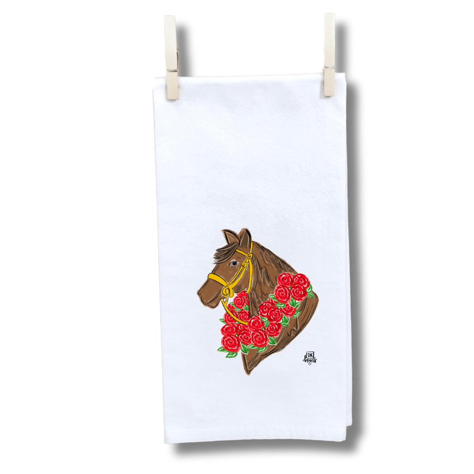Horse with Roses Towel