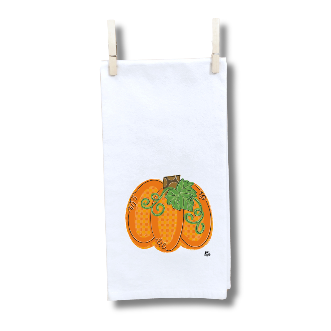 Gingham Pumpkin Towel
