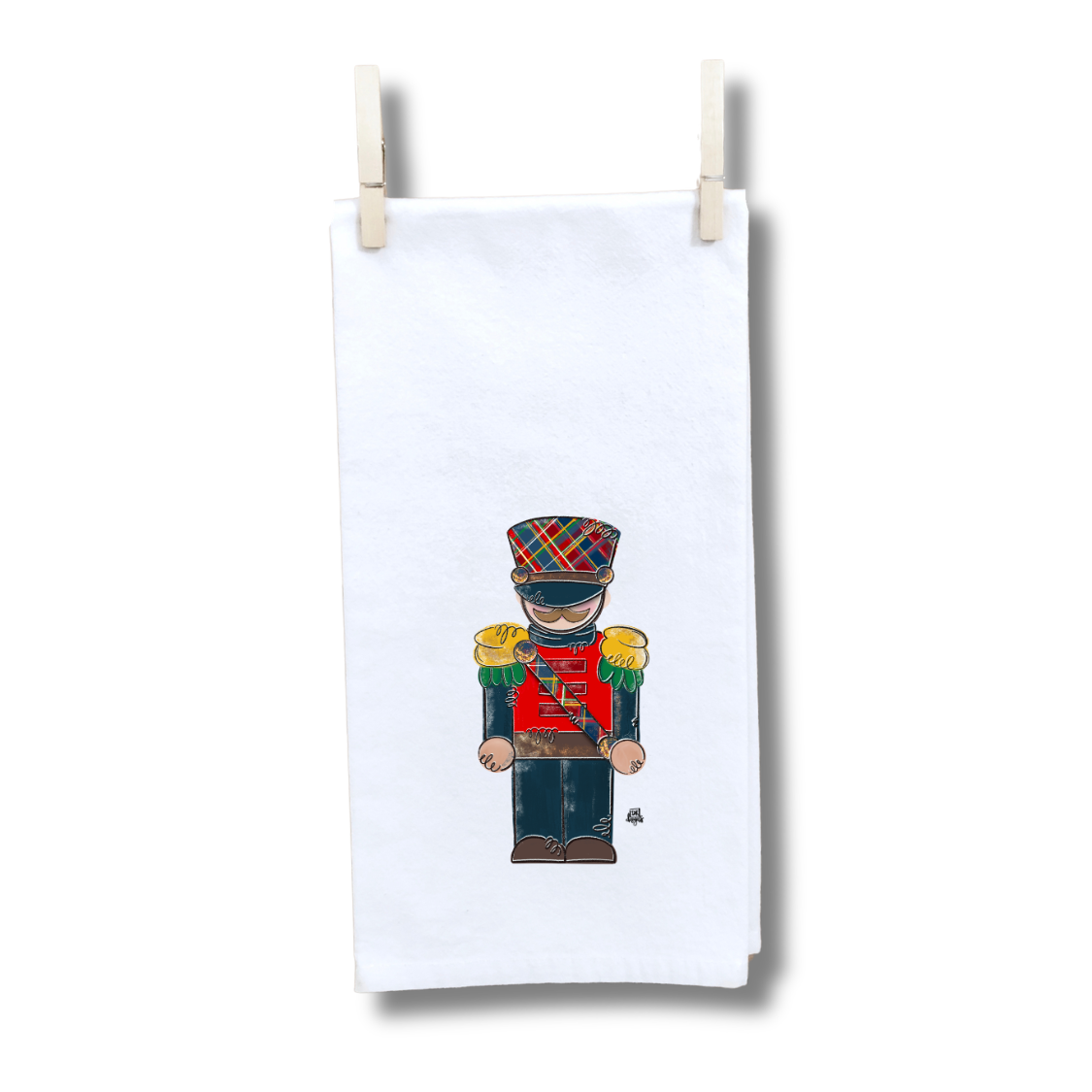 Plaid Navy Solider Towel