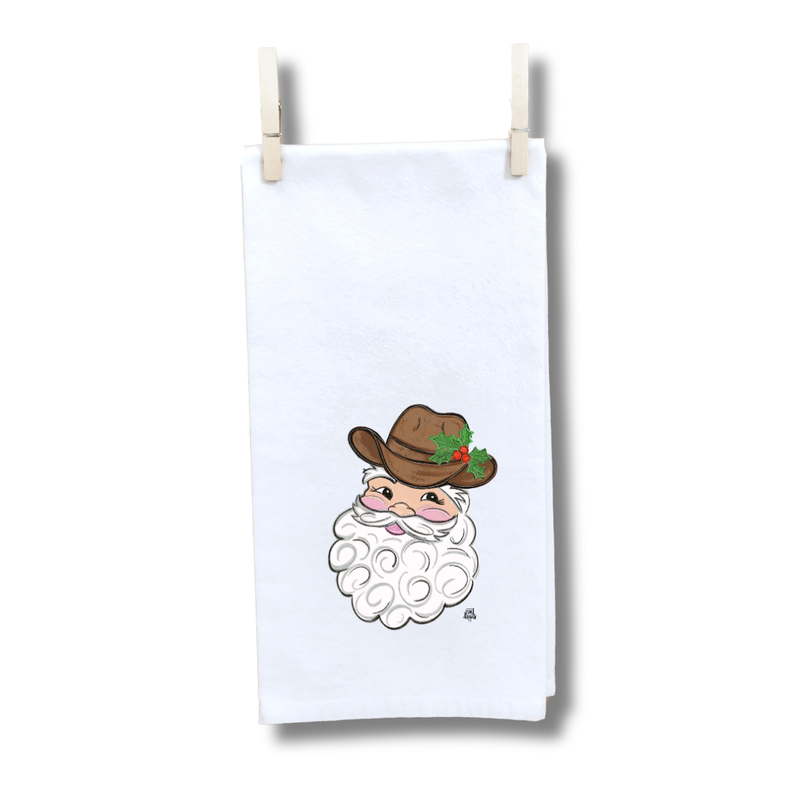 Cowboy Santa Towel
