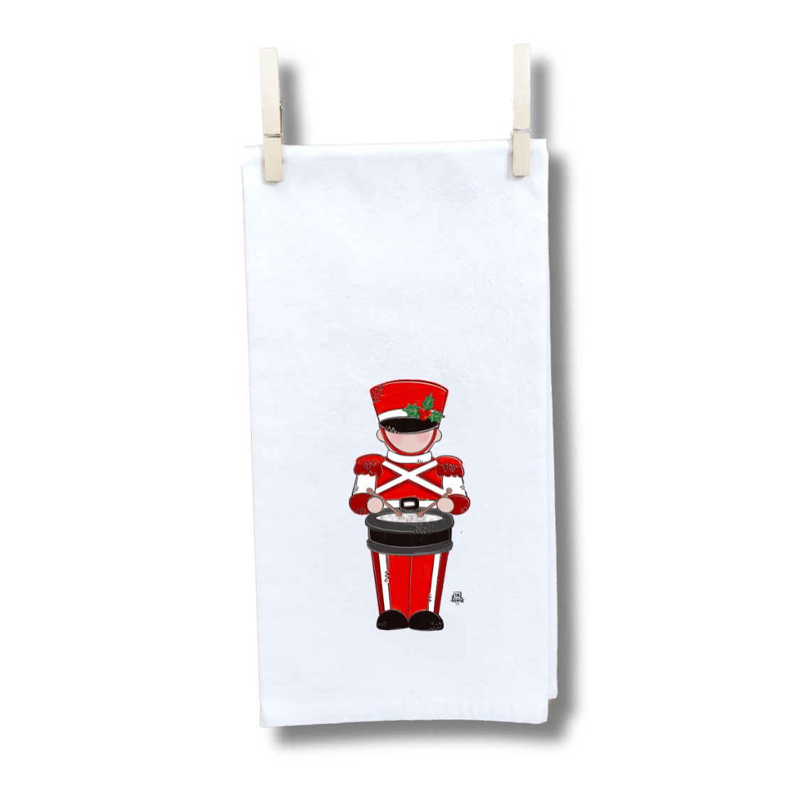 Red and White Solider Towel