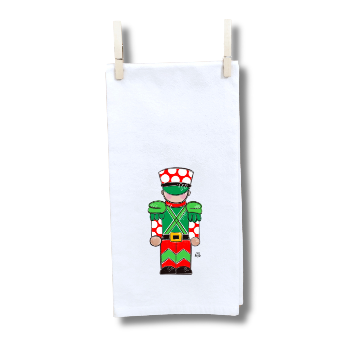 Red and Green Dot Solider Towel