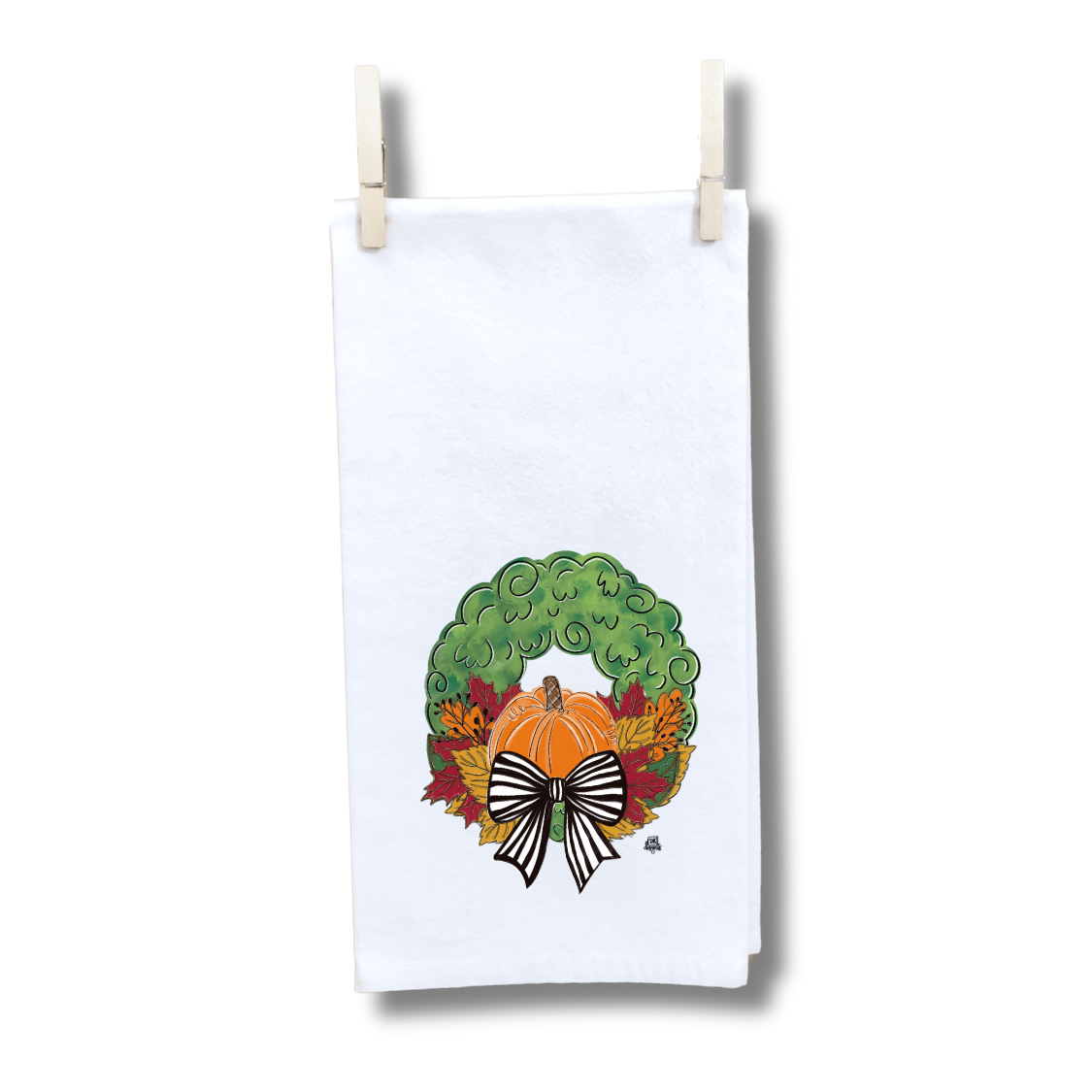 Pumpkin Wreath Towel